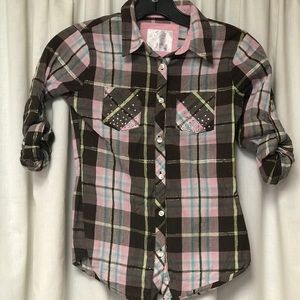 Justice button up shirt